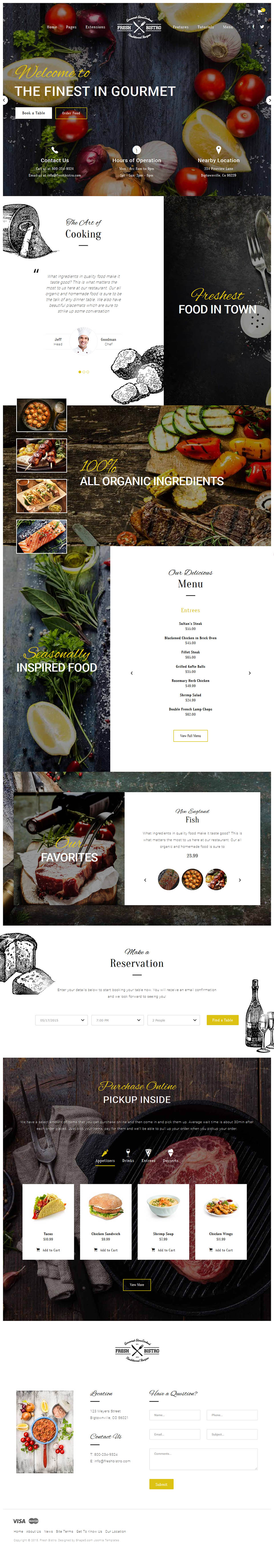 Template Shape5 Fresh Bistro Joomla template Shape5 Fresh Bistro