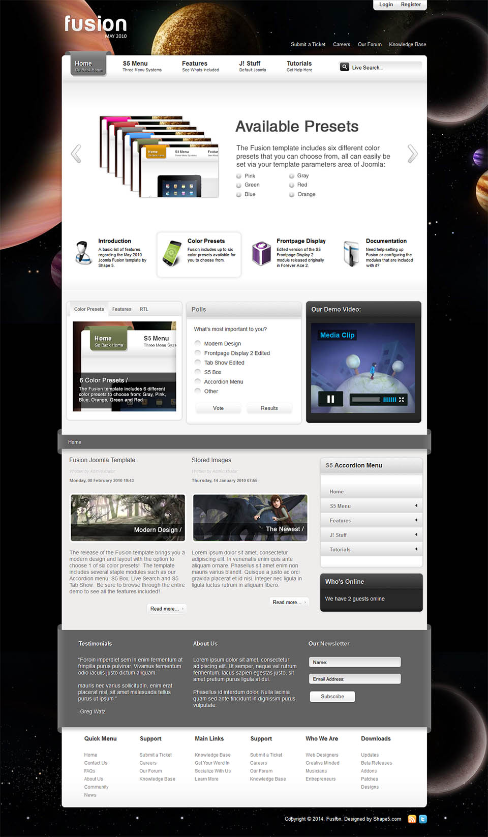 Joomla template Shape5 Fusion