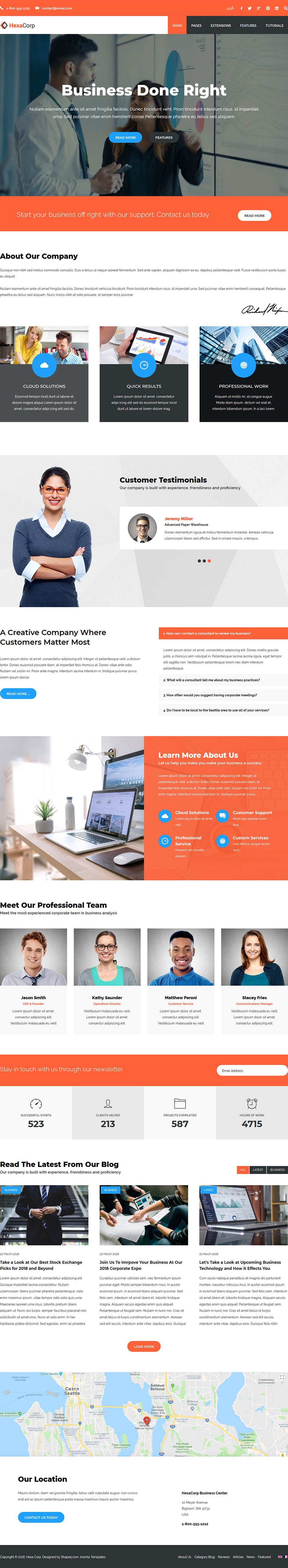 Template Shape5 Hexa Corp Joomla template Shape5 Hexa Corp