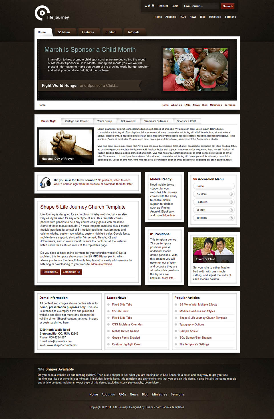 Template Shape5 Life Journey Joomla template Shape5 Life Journey
