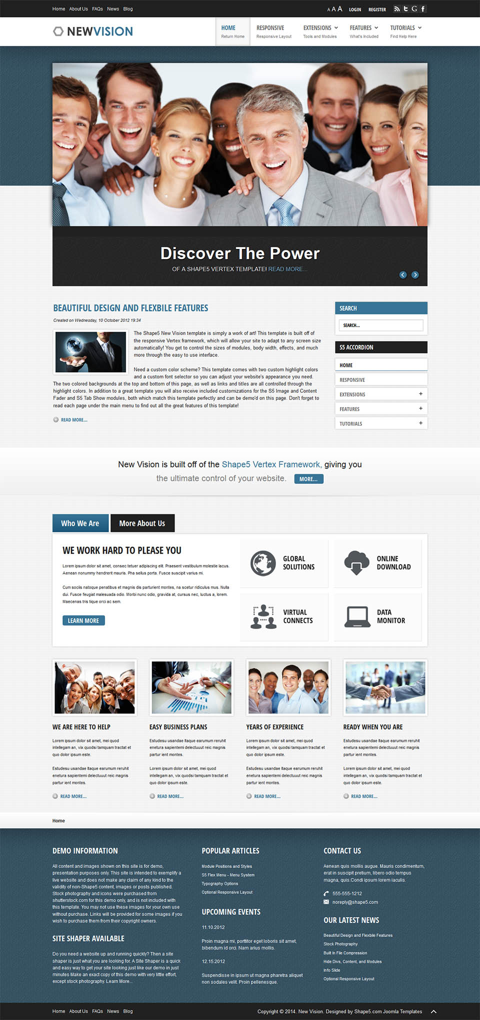 Joomla template Shape5 New Vision