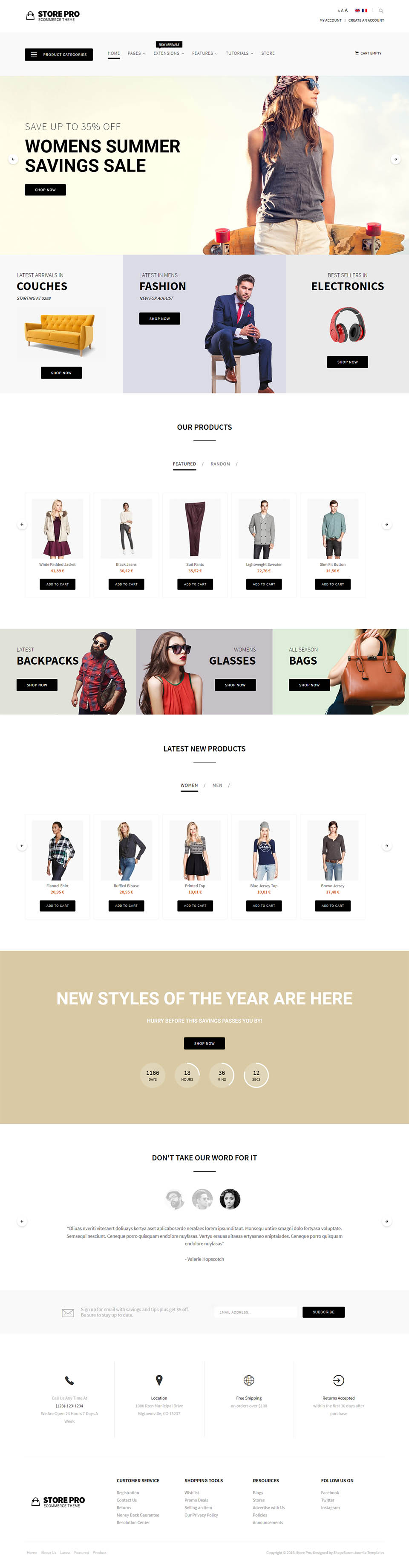 Template Shape5 Store Pro Joomla template Shape5 Store Pro