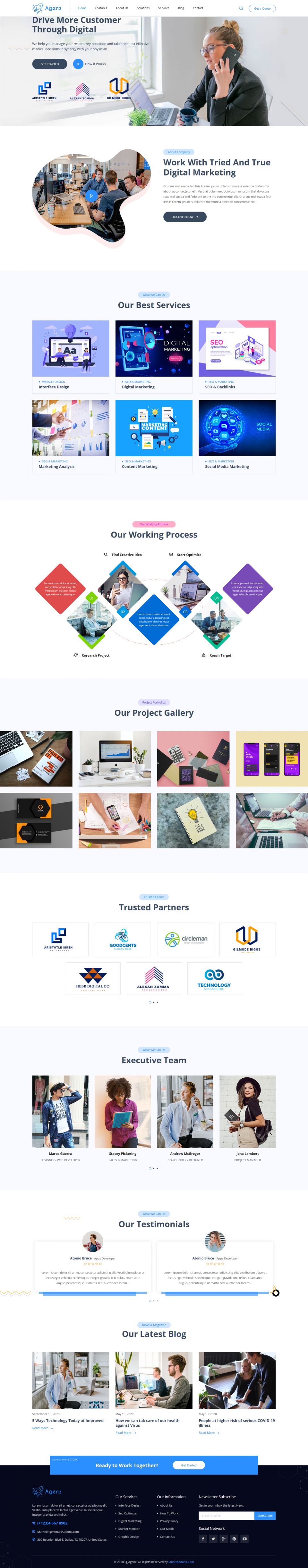 Template SmartAddons Agenz Joomla template SmartAddons Agenz