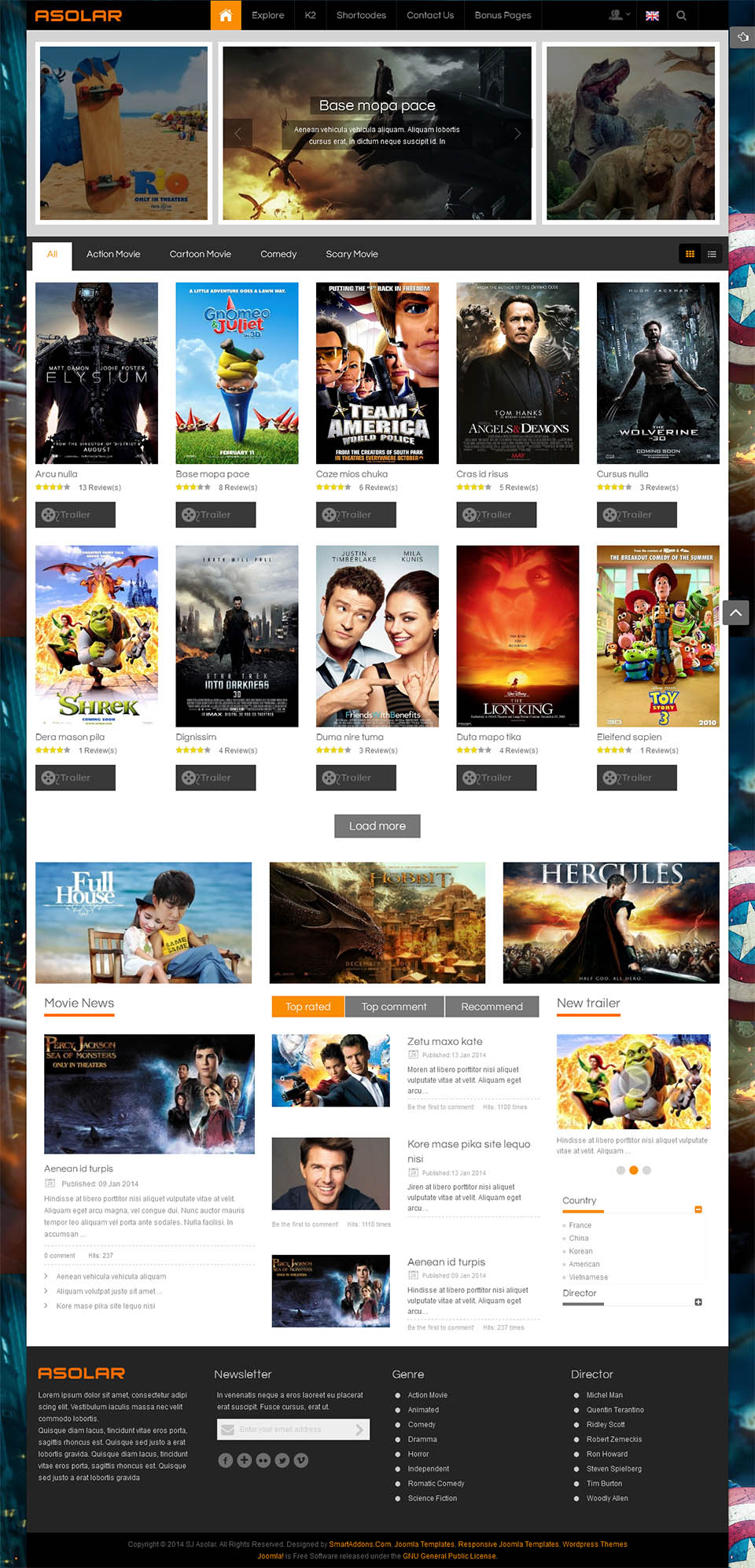 Joomla template SmartAddons Asolar