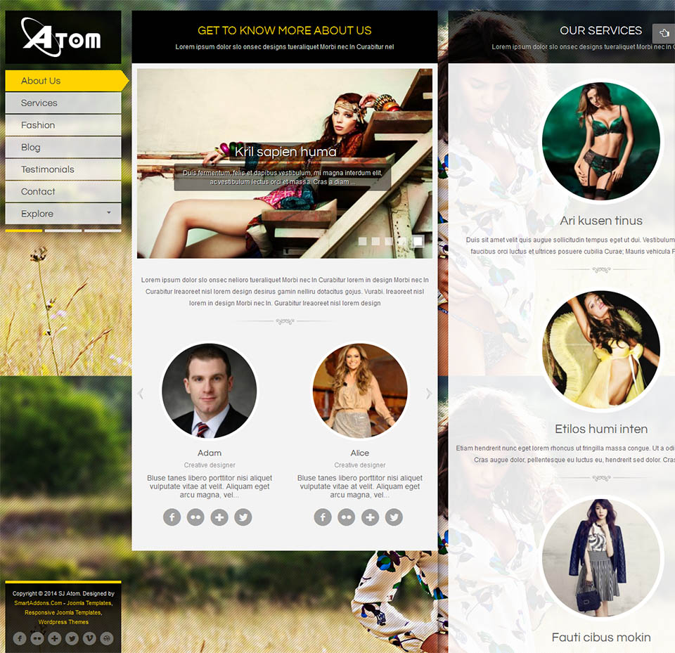 Template SmartAddons Atom Joomla template SmartAddons Atom