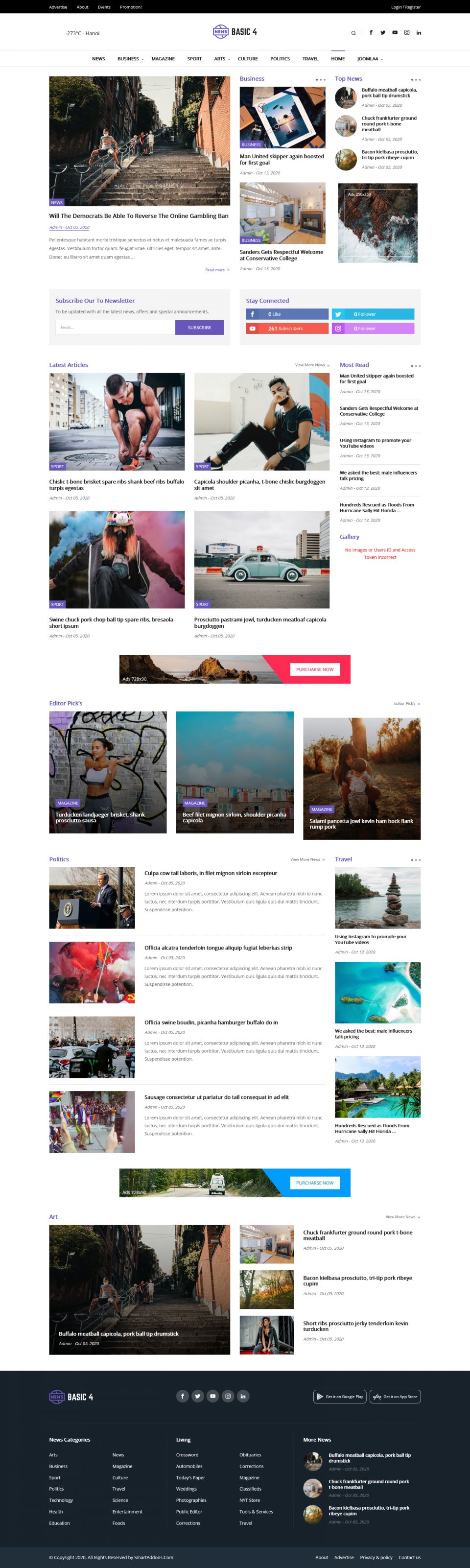 Joomla template SmartAddons Basic4