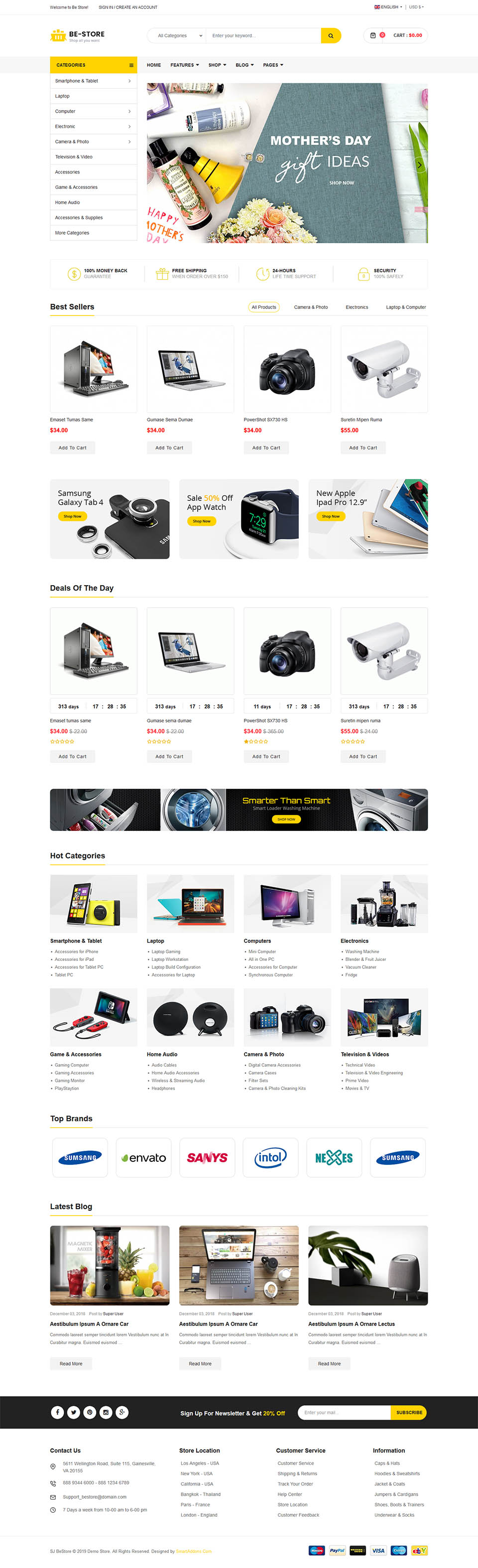 Template SmartAddons BeStore Joomla template SmartAddons BeStore
