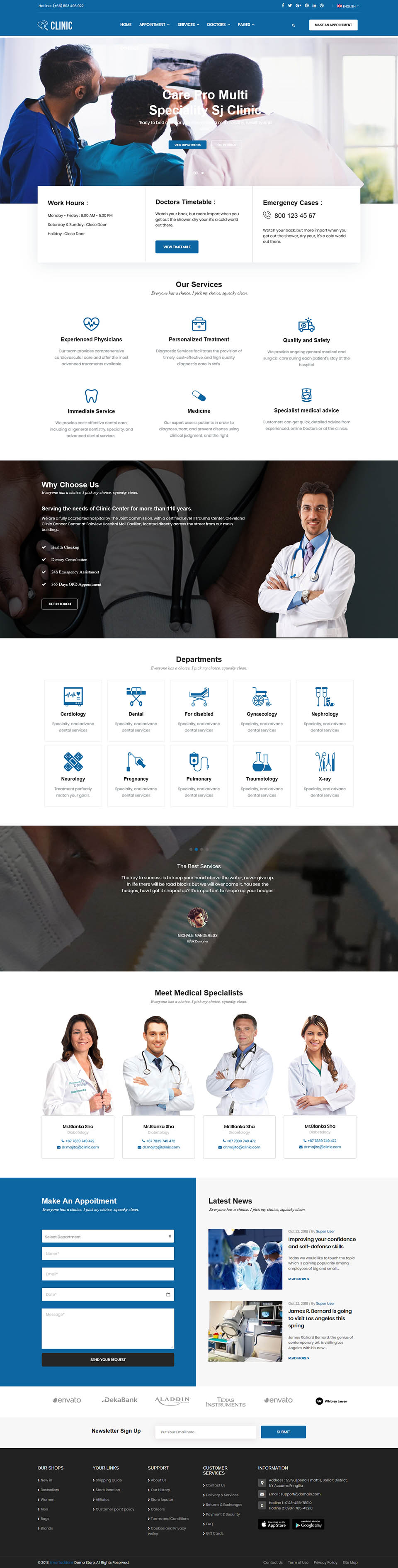 Template SmartAddons Clinic Joomla template SmartAddons Clinic