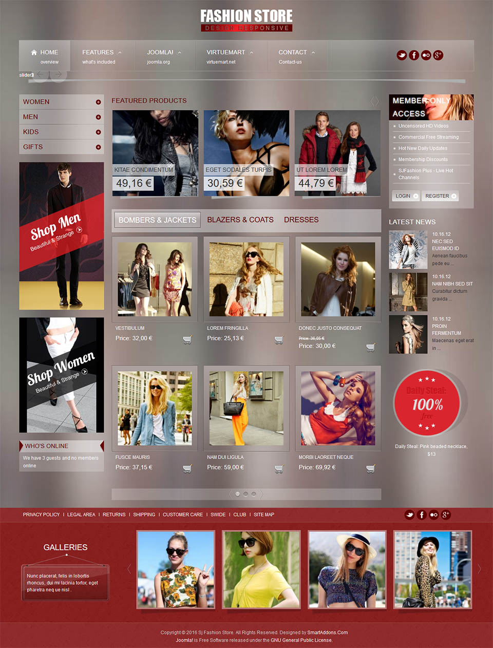 Template SmartAddons Fashion Store Joomla template SmartAddons Fashion Store