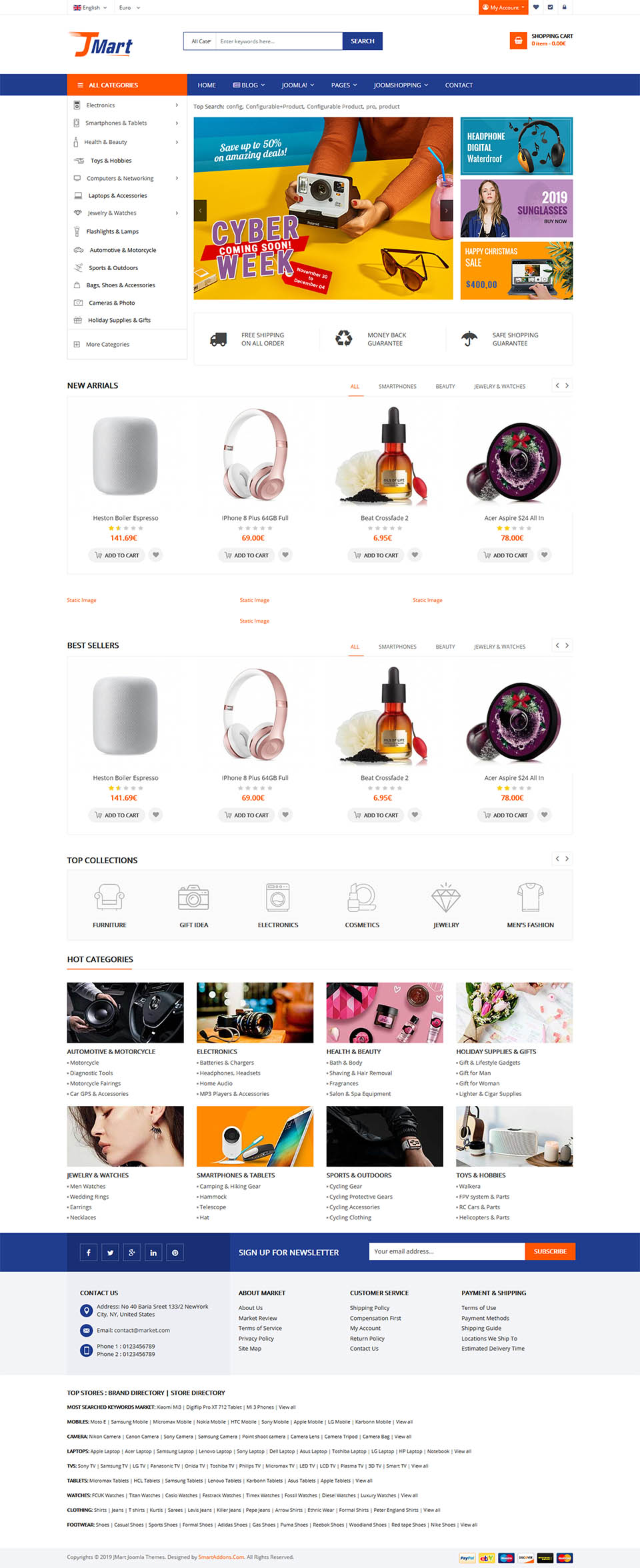 Joomla template SmartAddons JMart