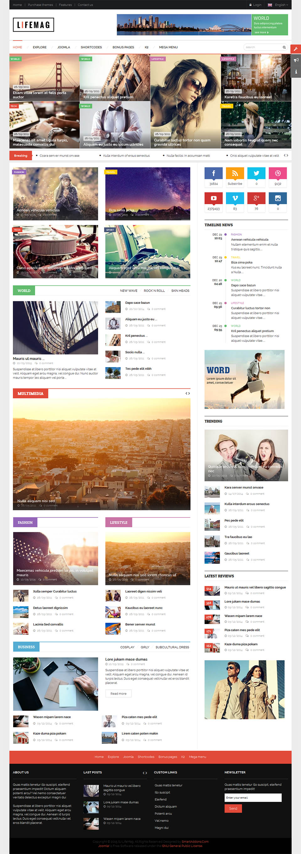 Template SmartAddons LifeMag Joomla template SmartAddons LifeMag