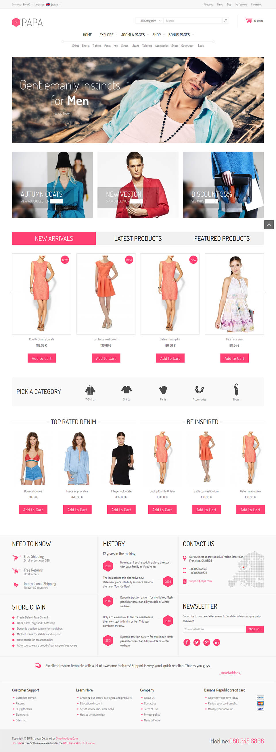 Template SmartAddons Papa Joomla template SmartAddons Papa