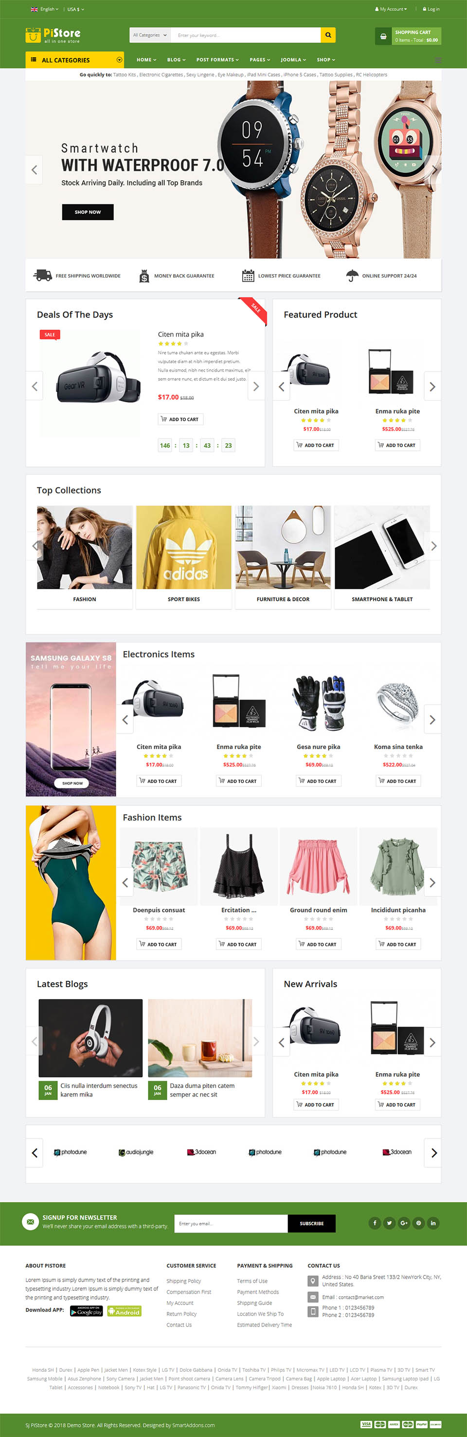 Template SmartAddons PiStore Joomla template SmartAddons PiStore
