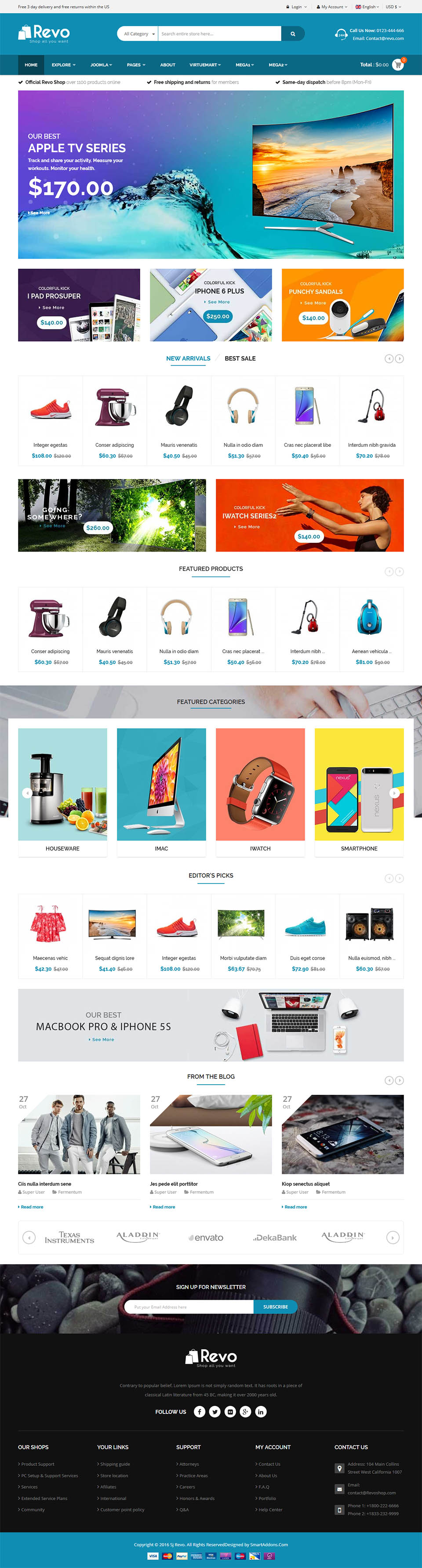 Template SmartAddons Revo Joomla template SmartAddons Revo