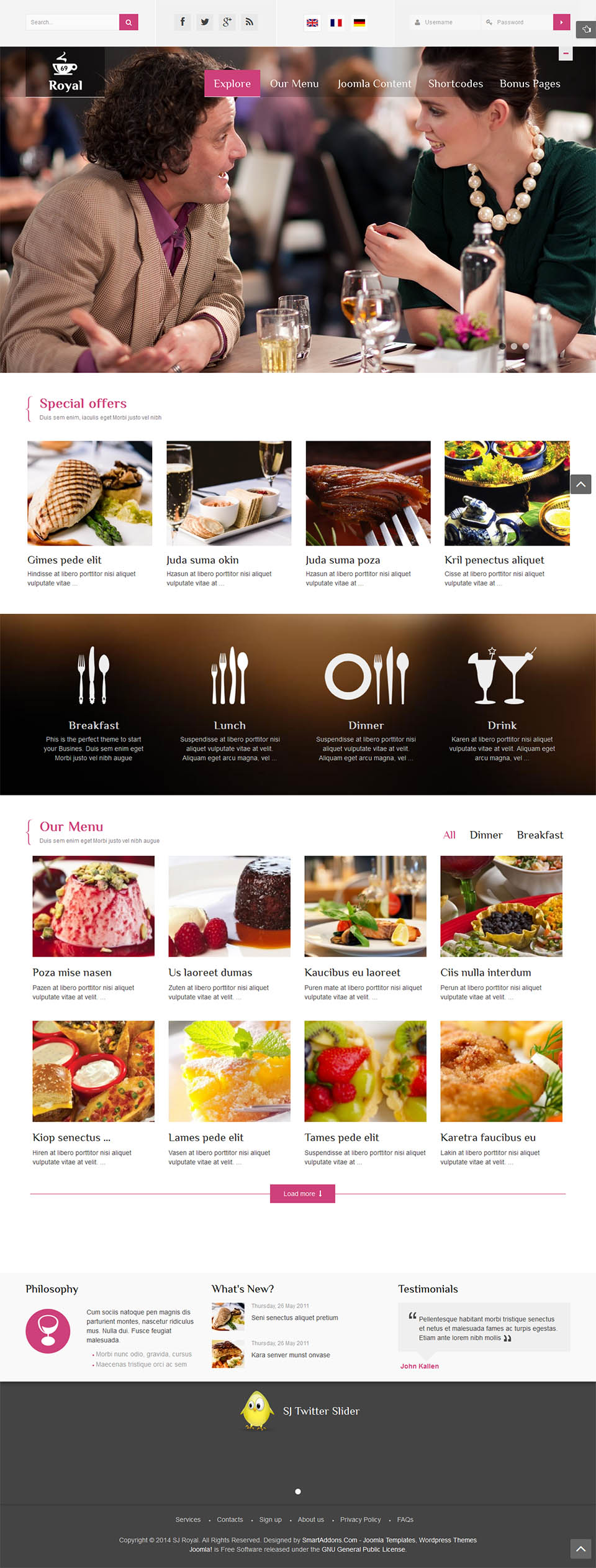 Template SmartAddons Royal Joomla template SmartAddons Royal