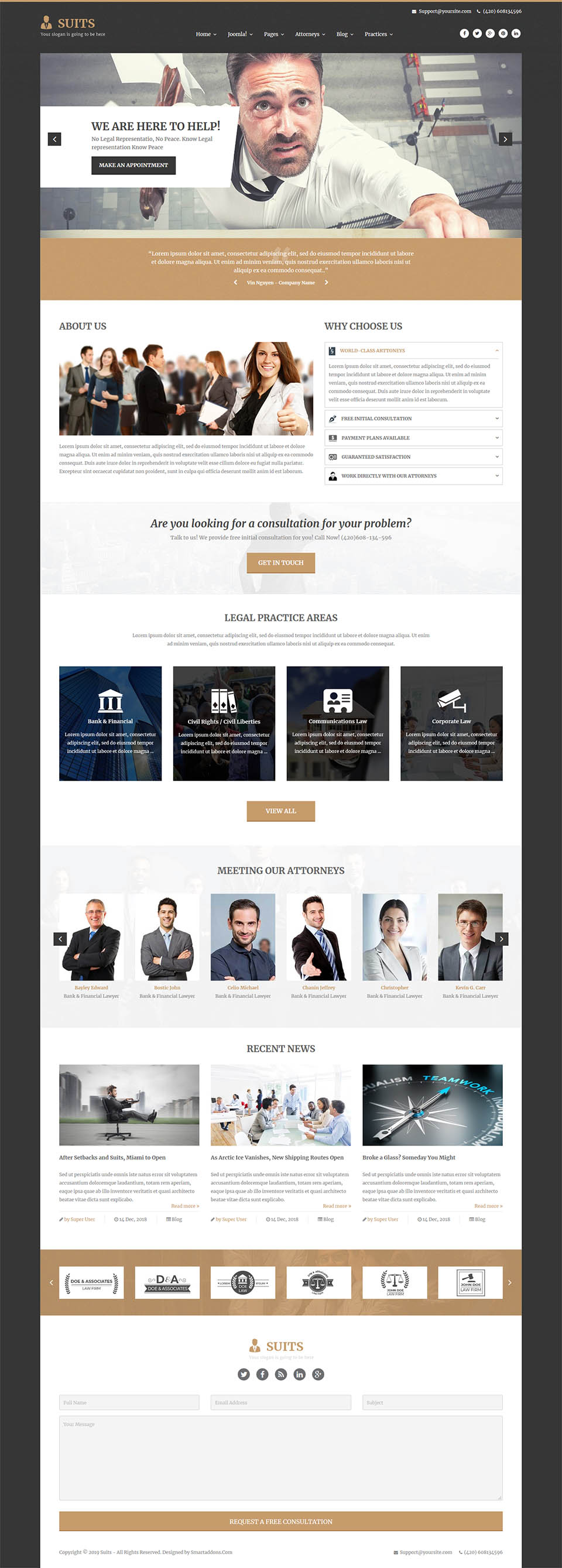 Joomla template SmartAddons Suits