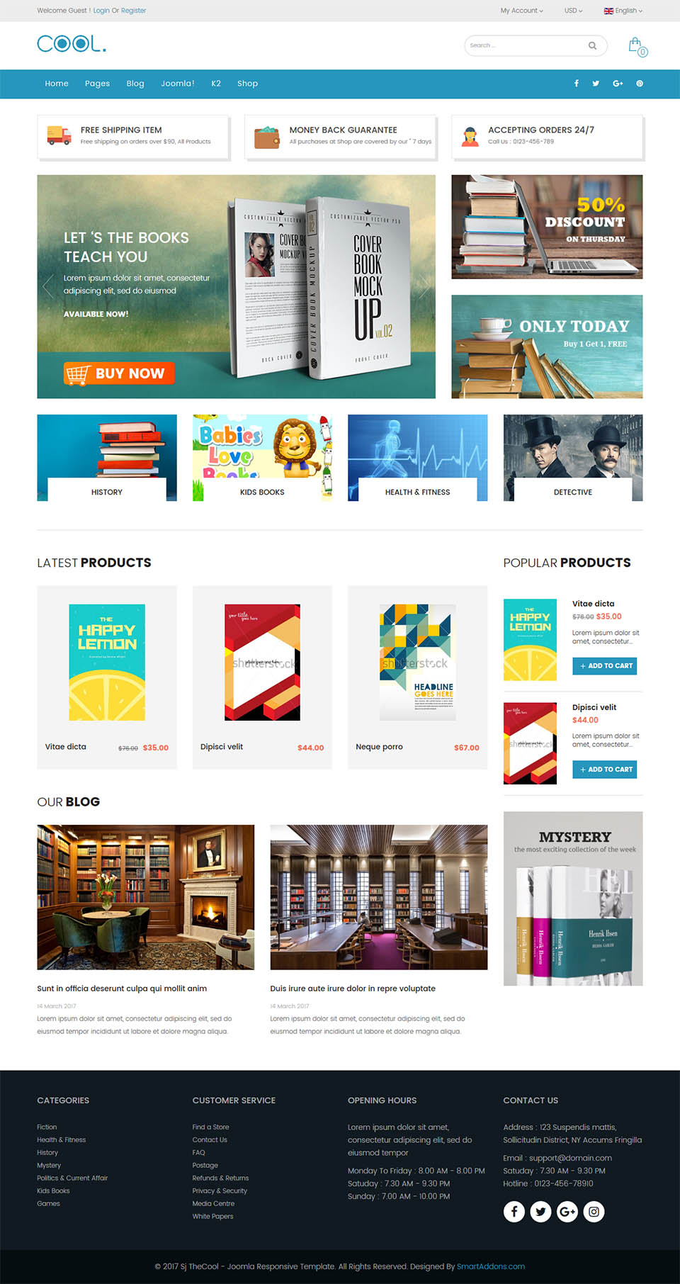 Joomla template SmartAddons TheCool Free