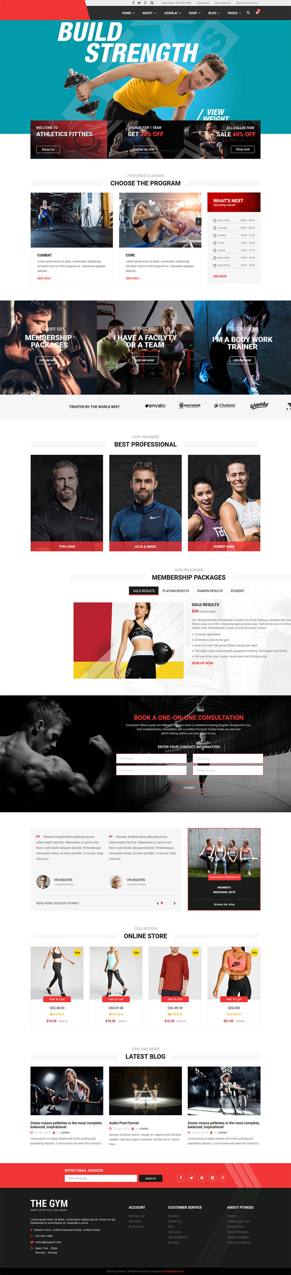 Template SmartAddons TheGym Joomla template SmartAddons TheGym