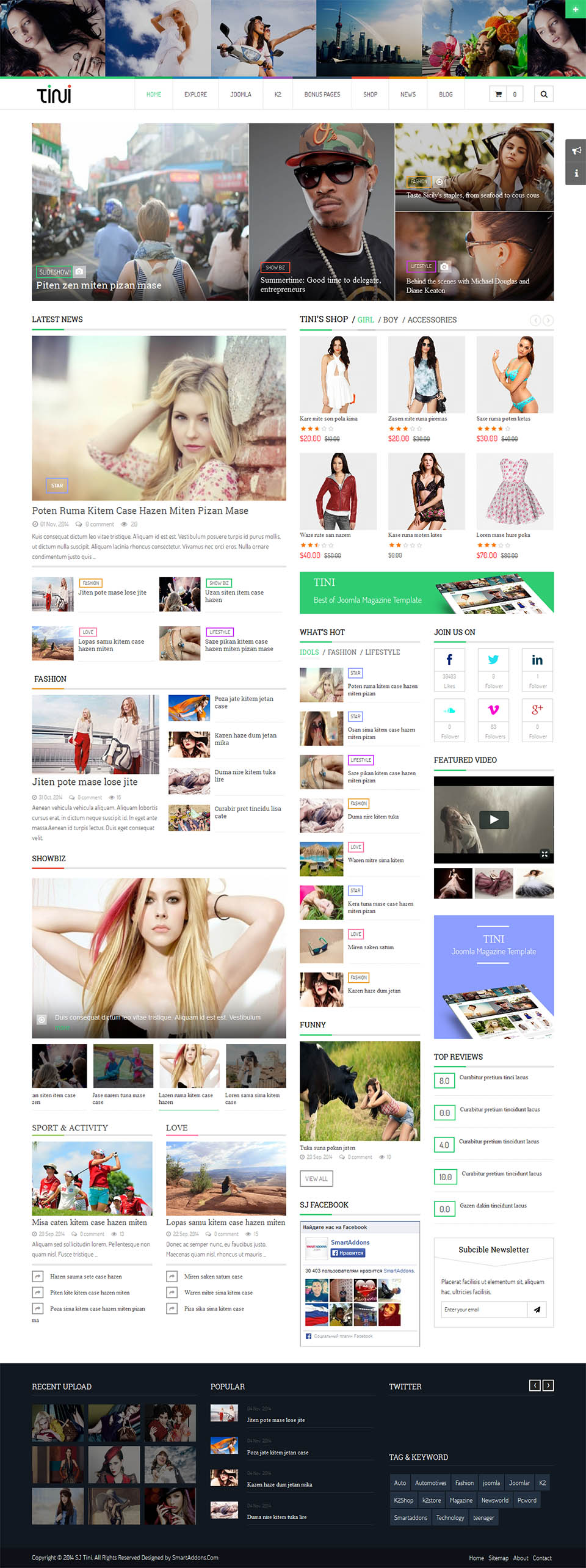 Template SmartAddons Tini Joomla template SmartAddons Tini