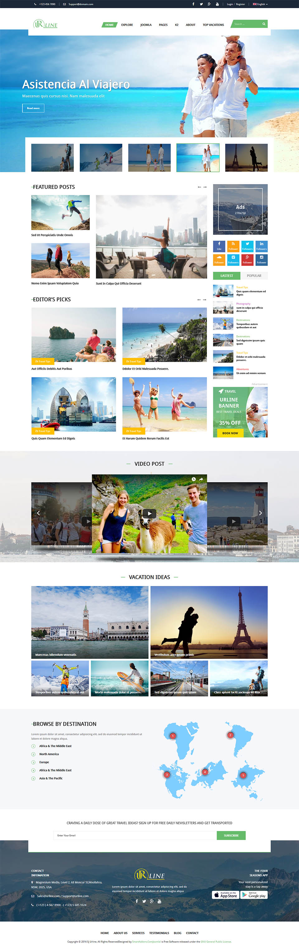 Template SmartAddons Urline Joomla template SmartAddons Urline
