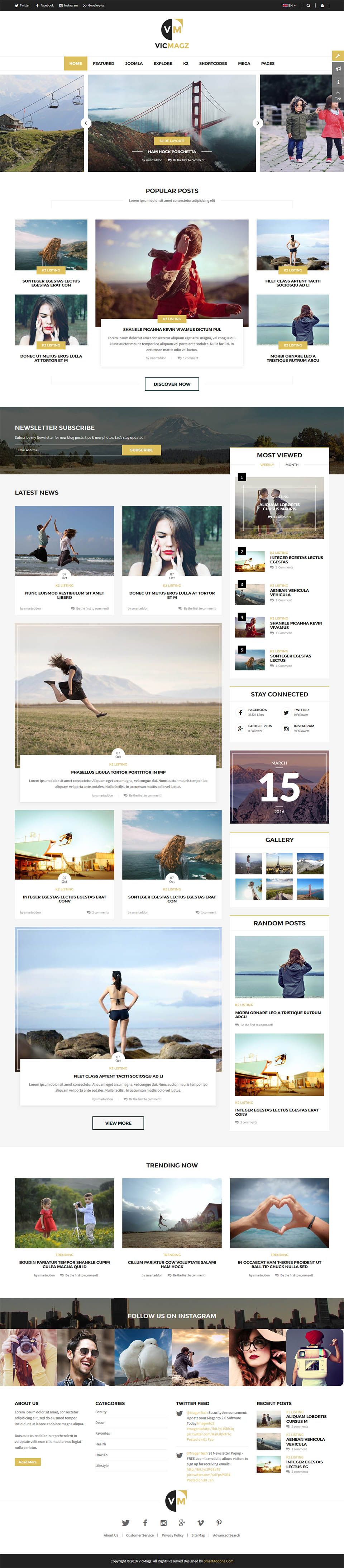 Joomla template SmartAddons VicMagz
