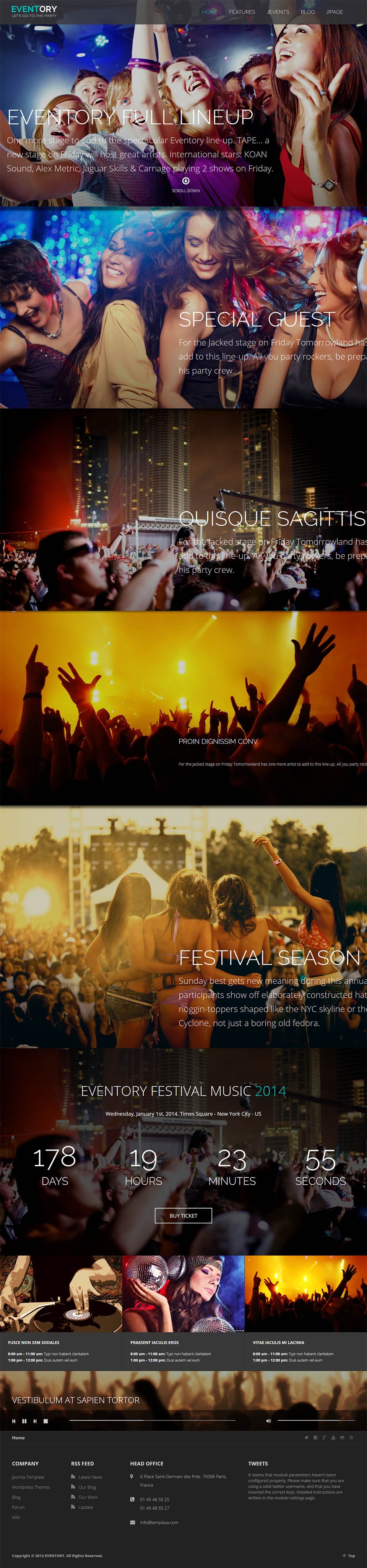 Template TemPlaza Eventory Joomla template TemPlaza Eventory