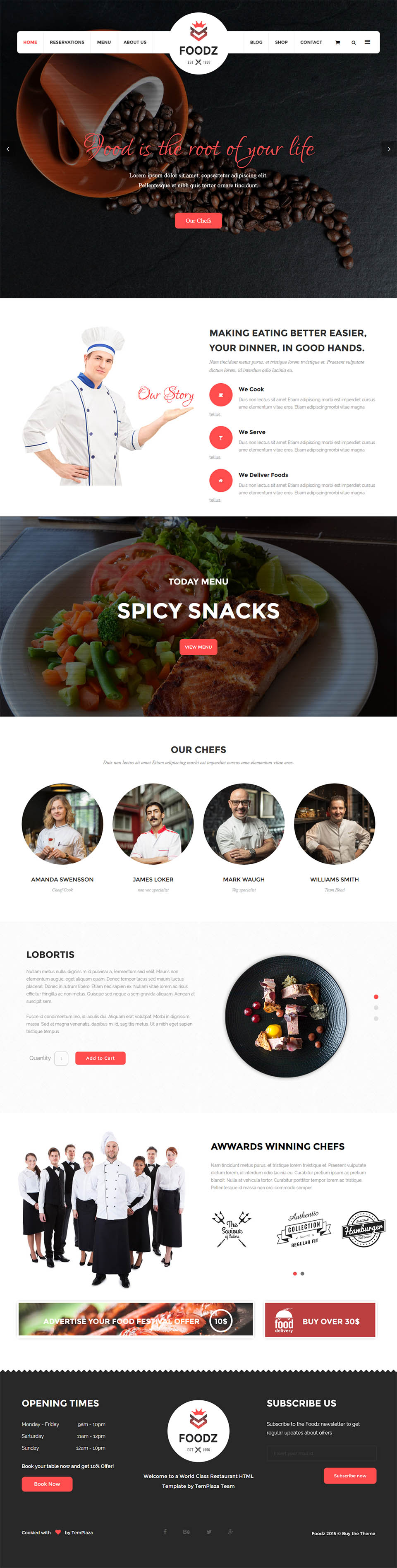 Template TemPlaza Foodz Joomla template TemPlaza Foodz