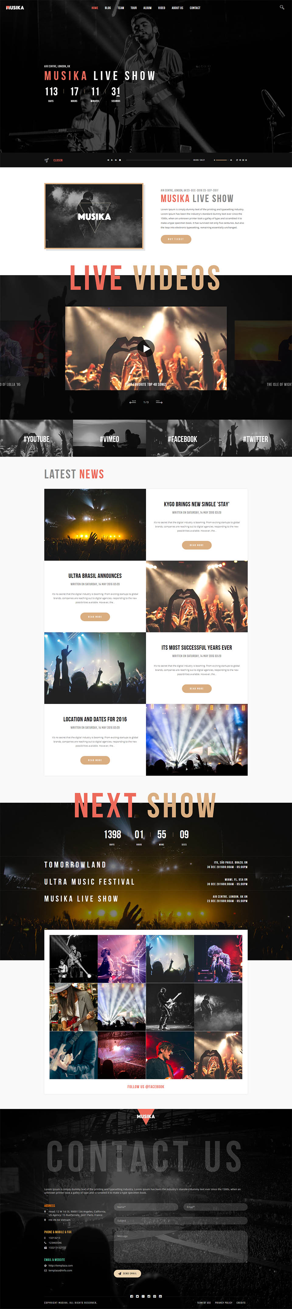 Template TemPlaza Musika Joomla template TemPlaza Musika