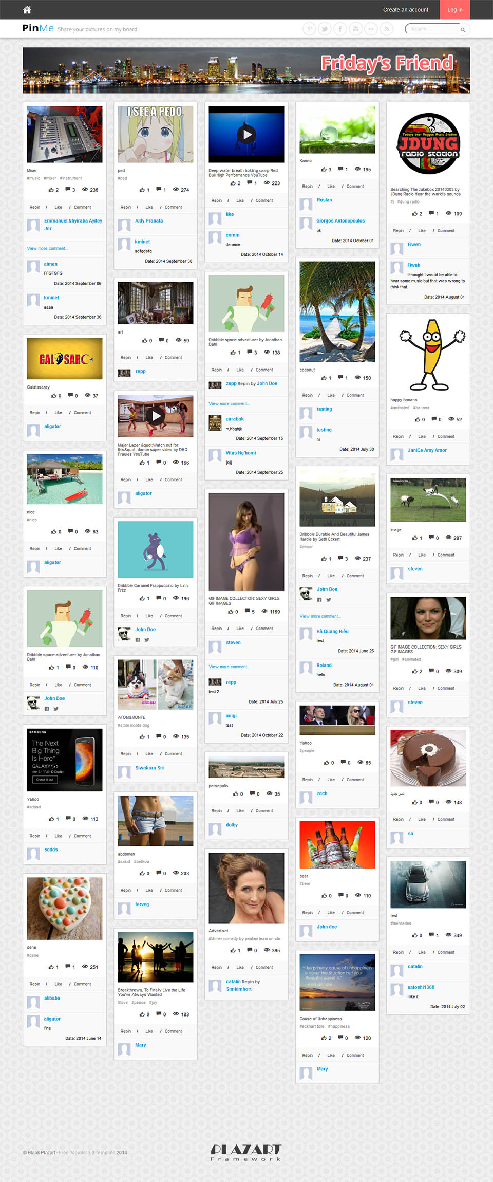 Template TemPlaza Pinme Joomla template TemPlaza Pinme