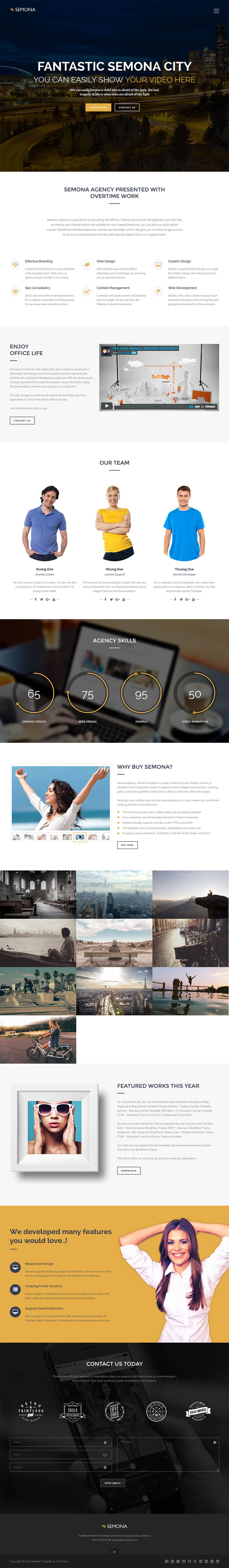 Template TemPlaza Agency Semona Joomla template TemPlaza Agency Semona