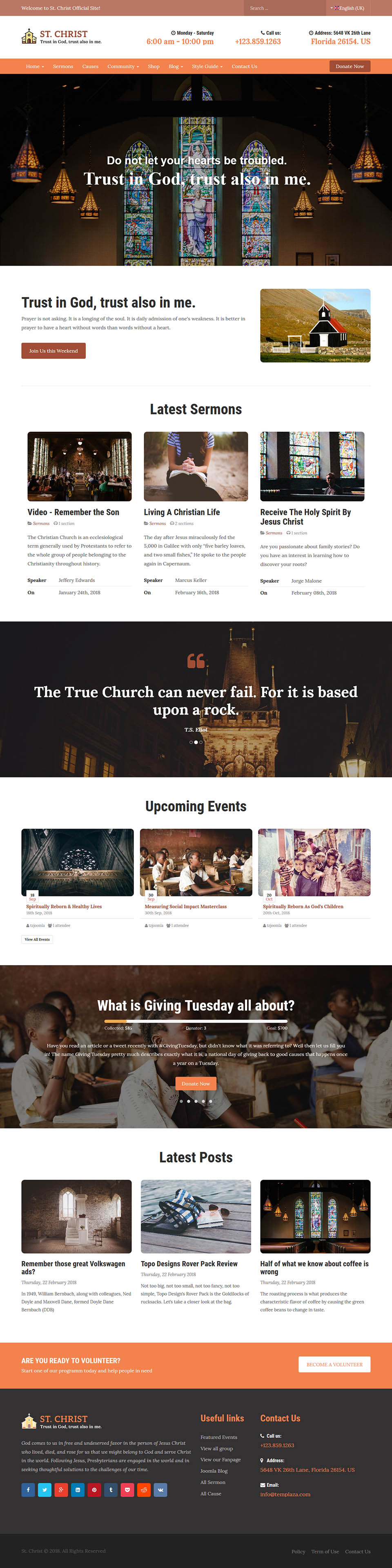 Template TemPlaza St. Christ Joomla template TemPlaza St. Christ