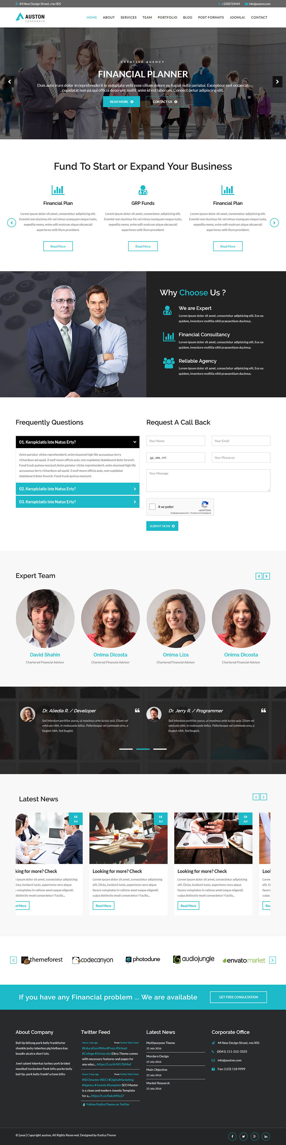 Template ThemeForest Auston Joomla template ThemeForest Auston