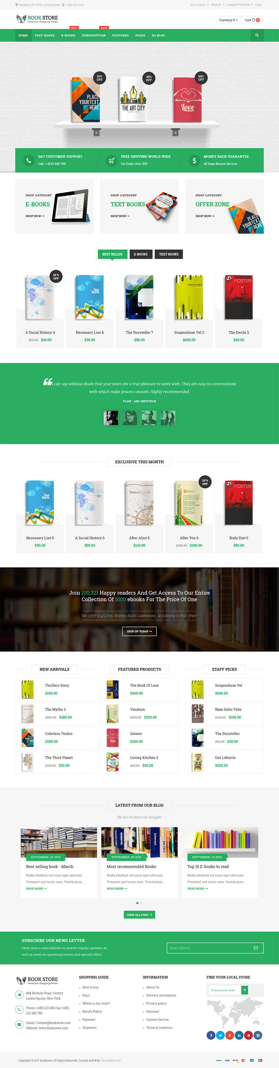 Joomla template ThemeForest Bookstore