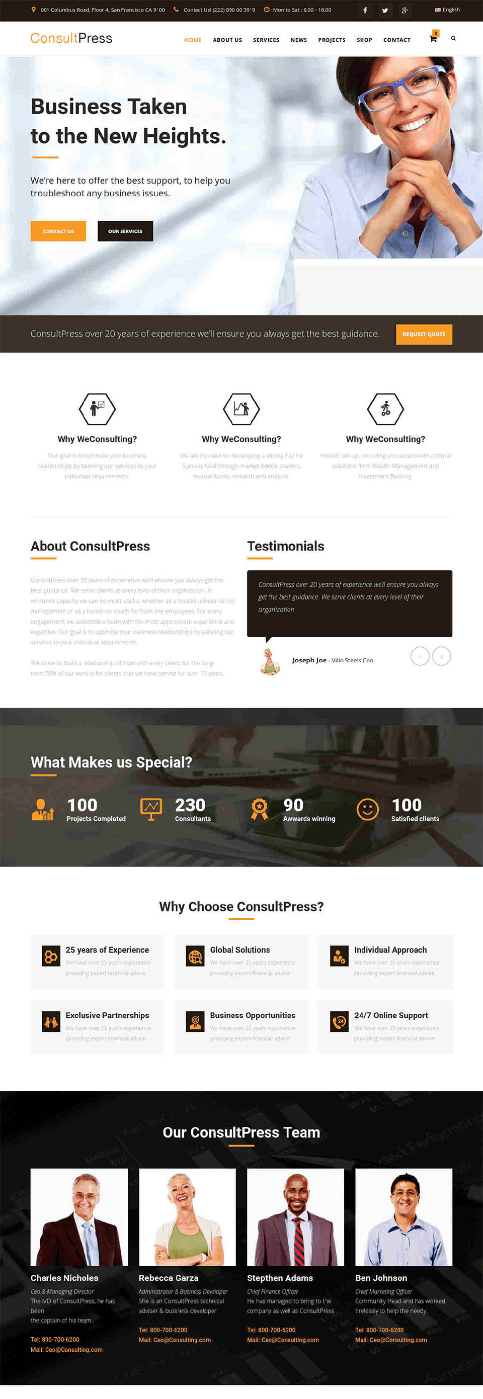 Joomla template ThemeForest Consult Press