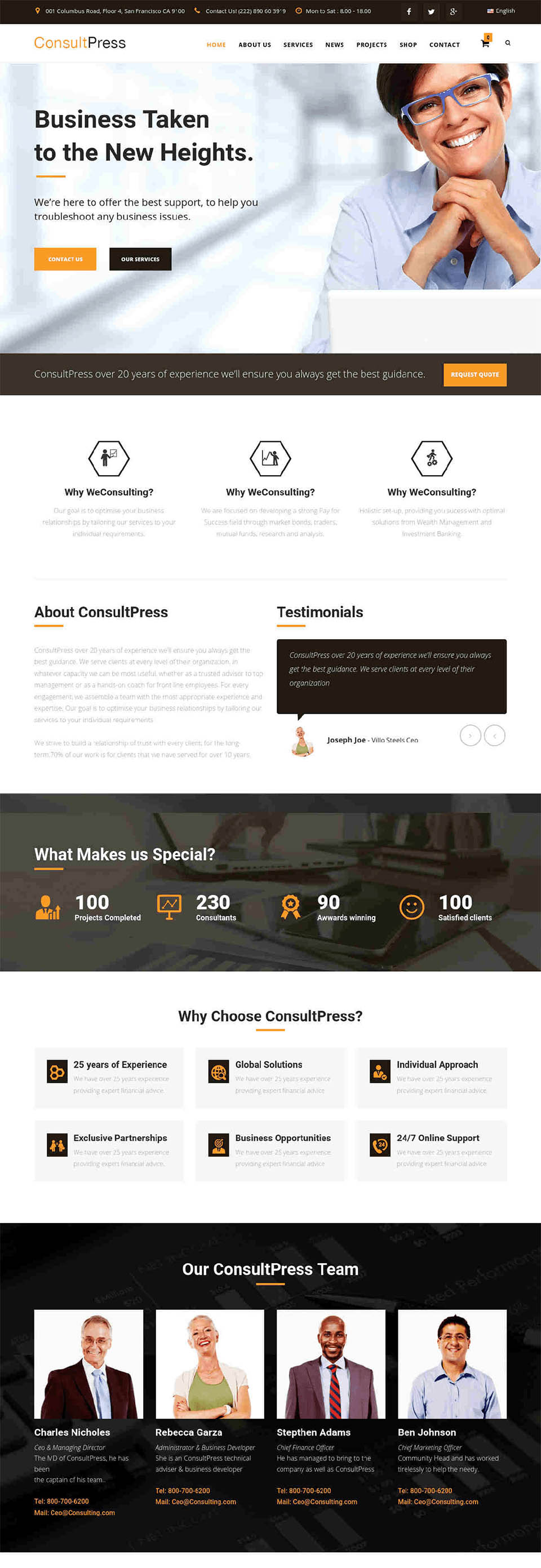 Template ThemeForest Consult Press Joomla template ThemeForest Consult Press