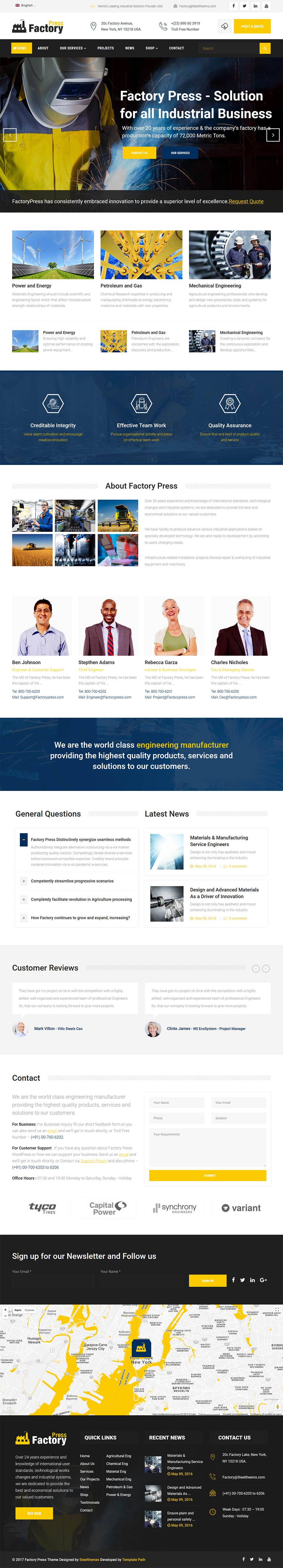 Template ThemeForest Factory Press Joomla template ThemeForest Factory Press
