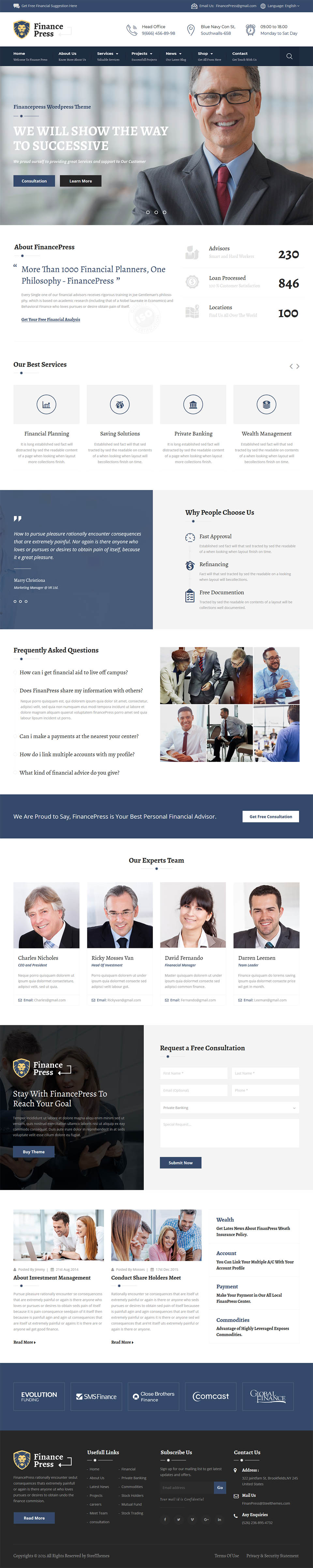 Template ThemeForest Finance Press Joomla template ThemeForest Finance Press