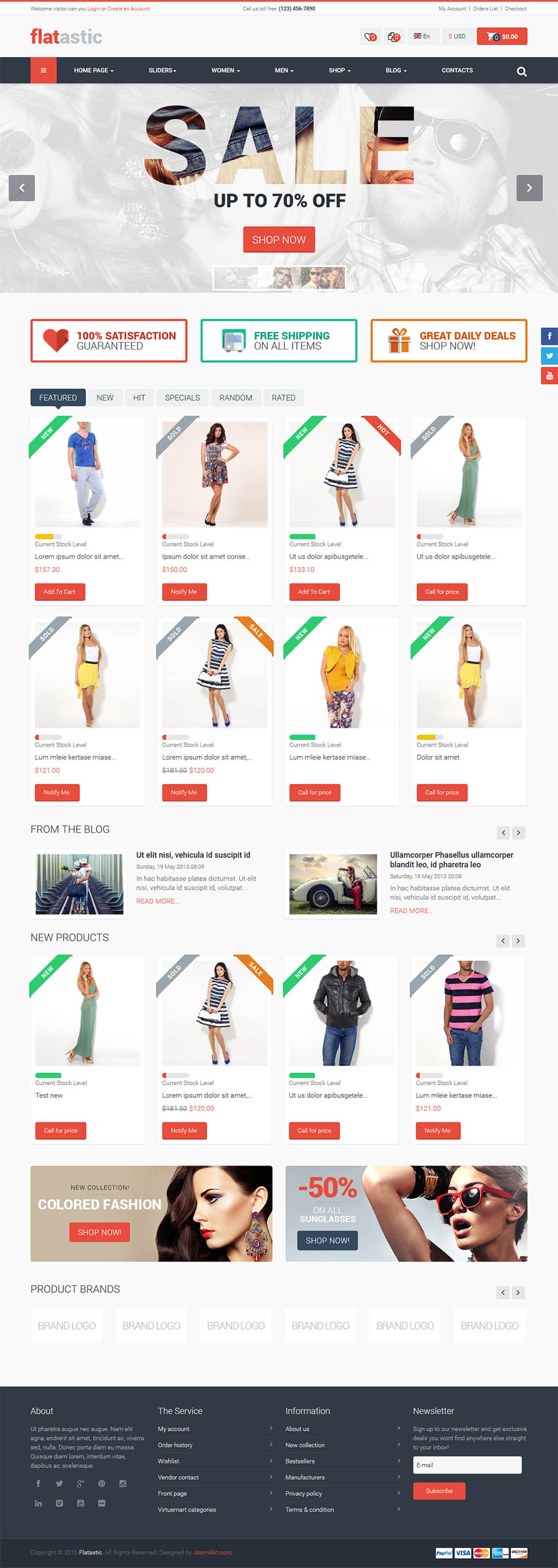 Template ThemeForest Flatastic Joomla template ThemeForest Flatastic