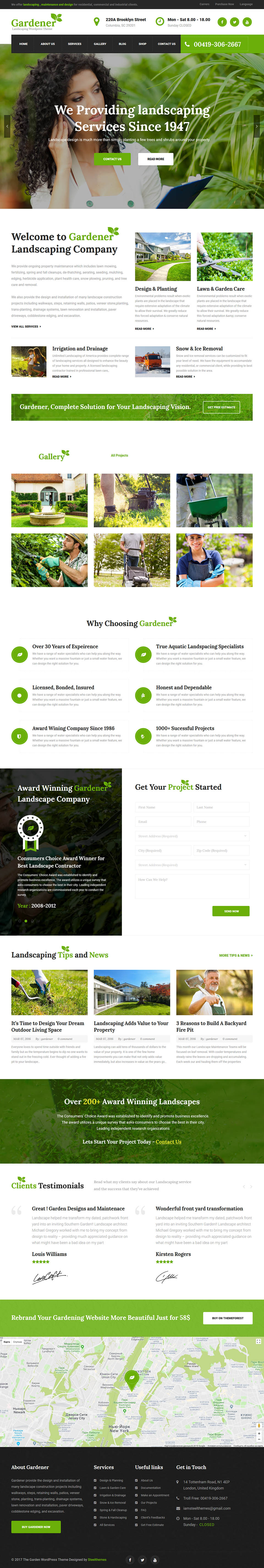 Template ThemeForest Gardener Joomla template ThemeForest Gardener