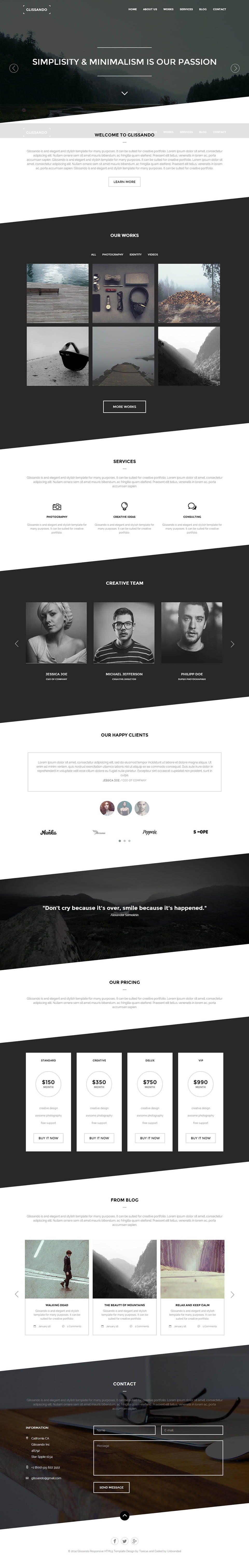 Template ThemeForest Glissando Joomla template ThemeForest Glissando
