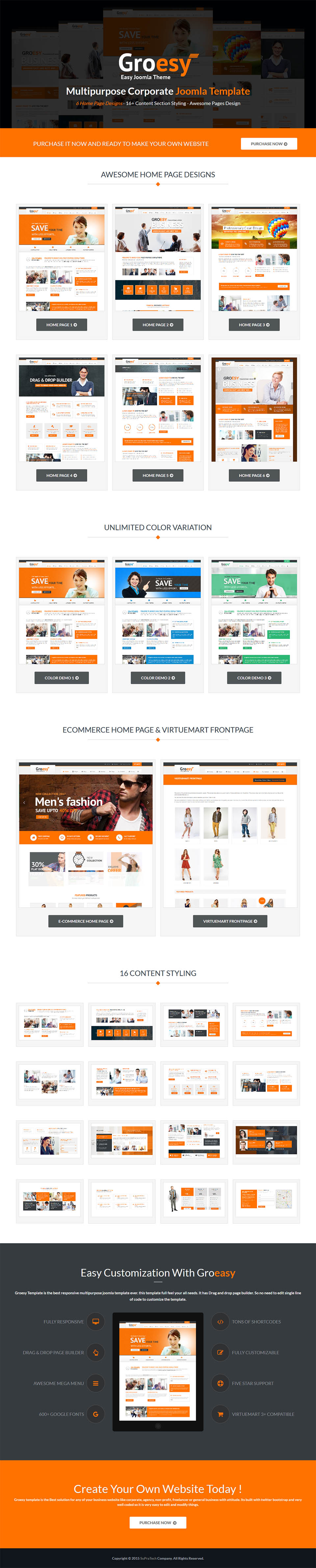 Joomla template ThemeForest Groesy
