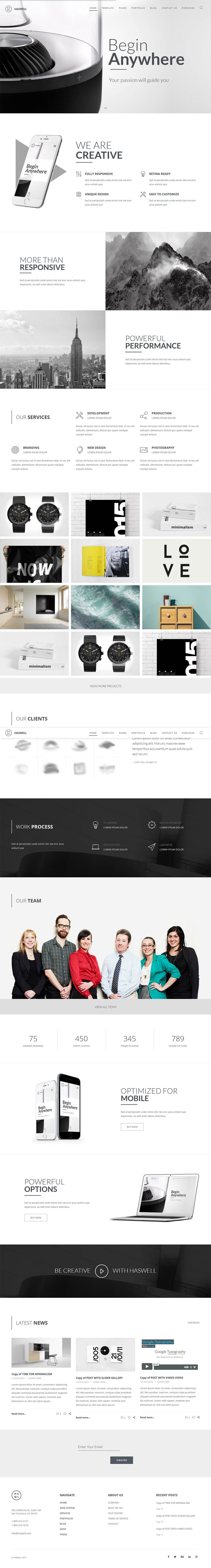 Joomla template ThemeForest Haswell