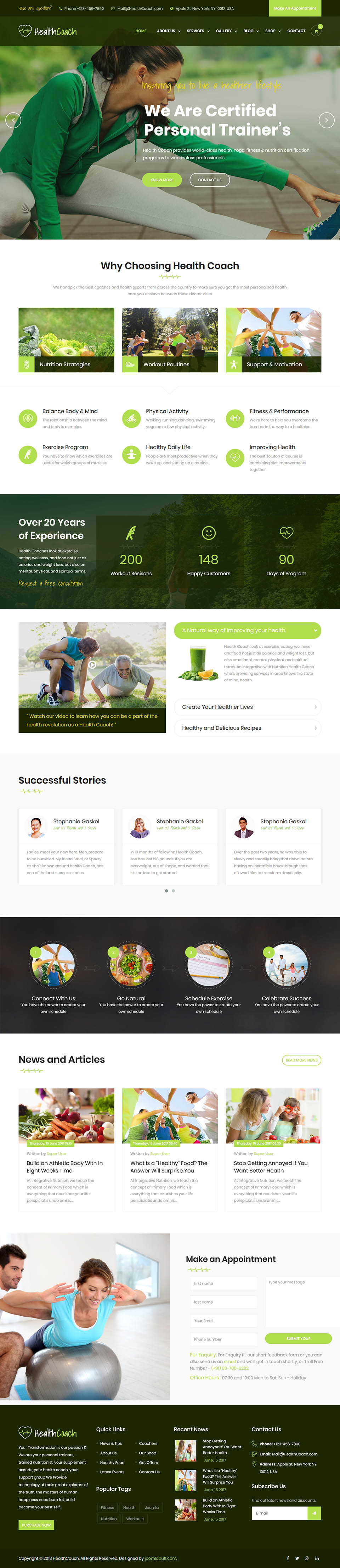Template ThemeForest Health Coach Joomla template ThemeForest Health Coach