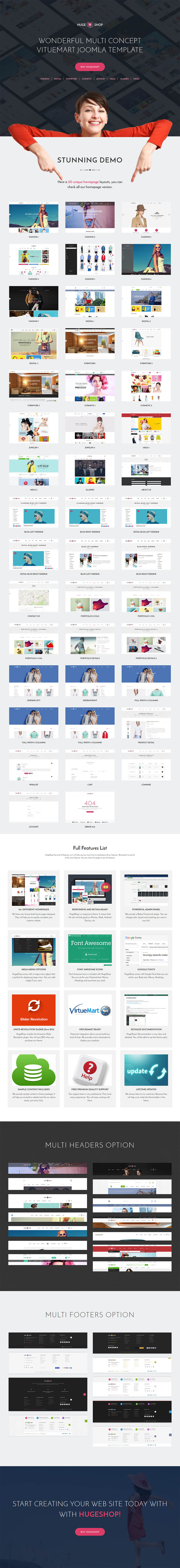 Joomla template ThemeForest HugeShop