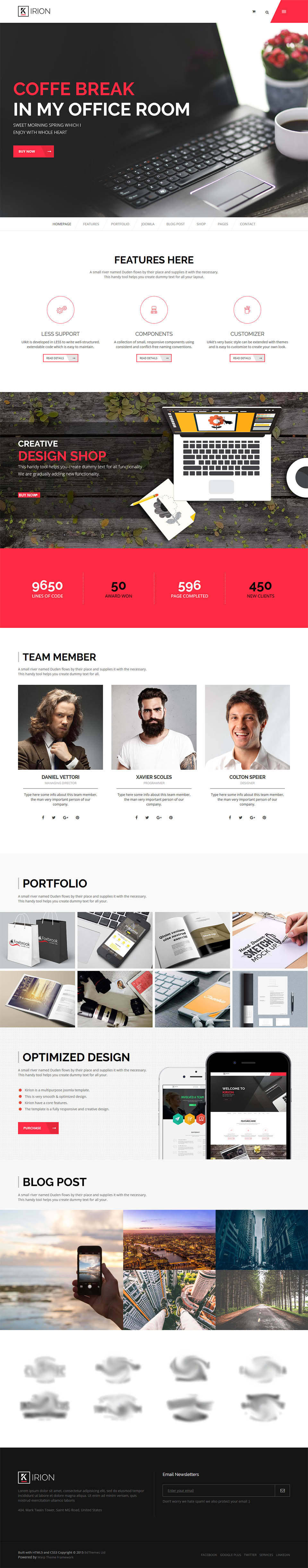 Template ThemeForest Kirion Joomla template ThemeForest Kirion