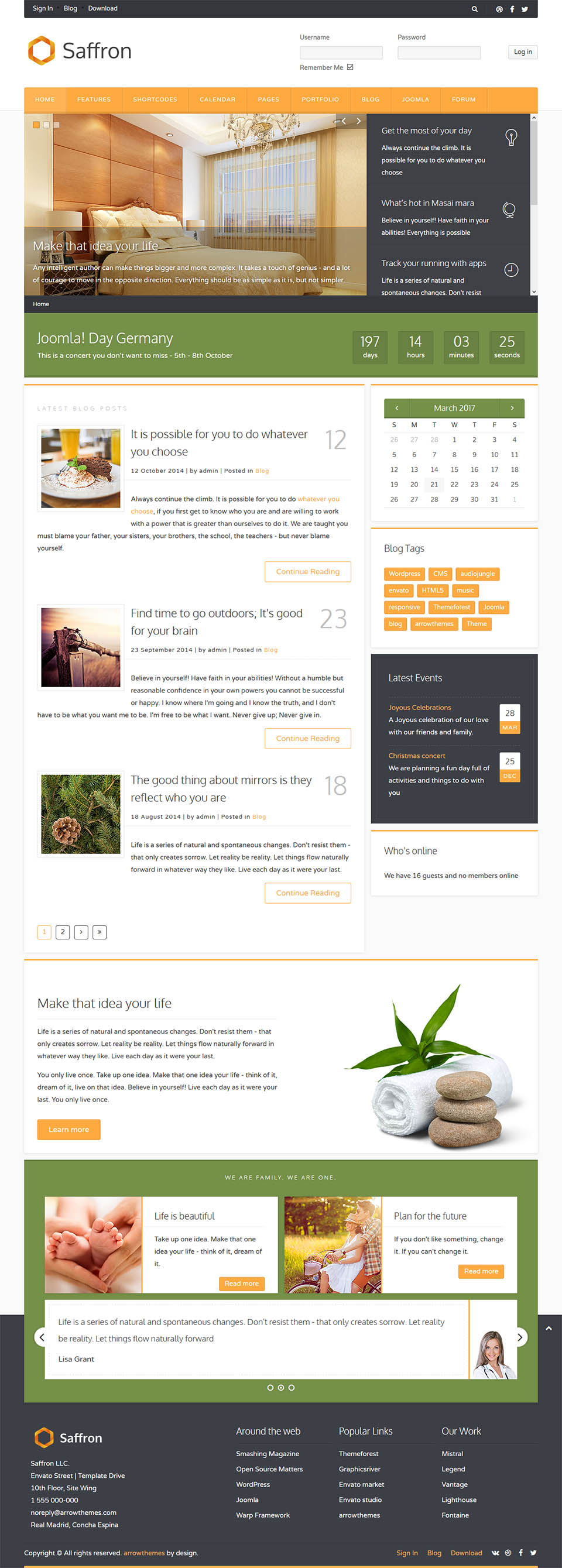Joomla template ThemeForest Saffron