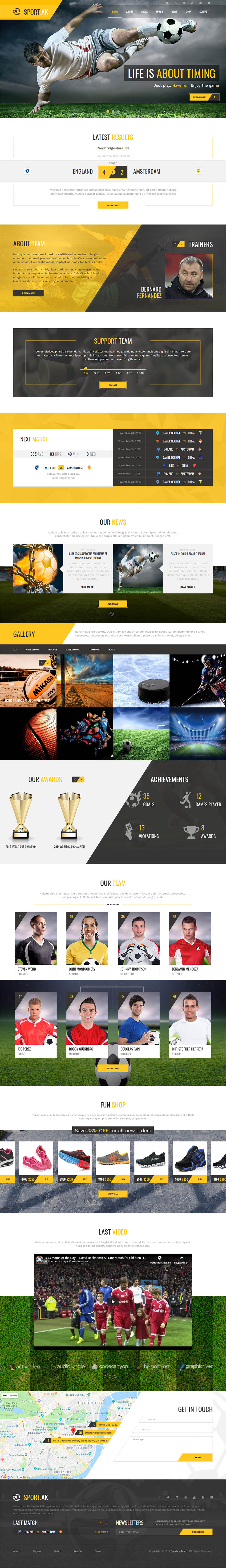 Template ThemeForest Sport.AK Joomla template ThemeForest Sport.AK