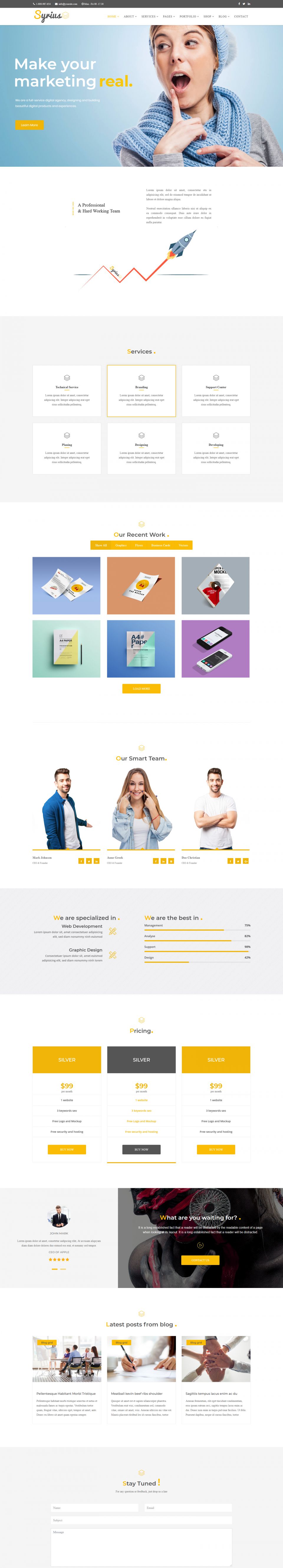Template ThemeForest Syrius Joomla template ThemeForest Syrius