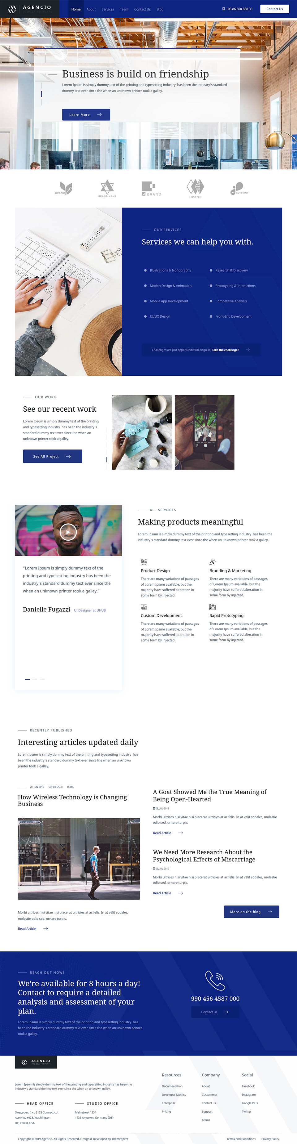 Joomla template ThemeXpert Agencio