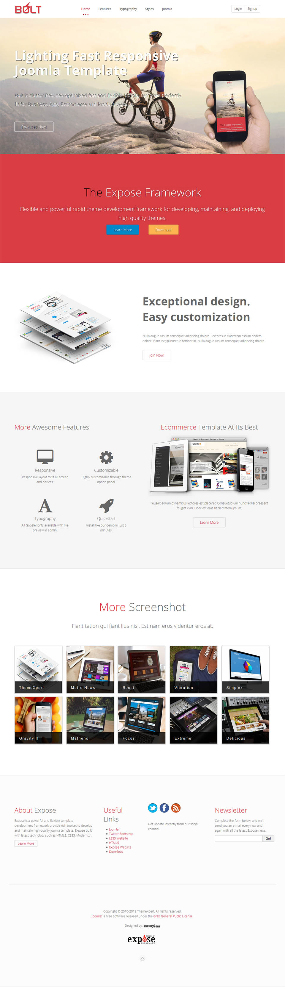 Joomla template ThemeXpert Bolt